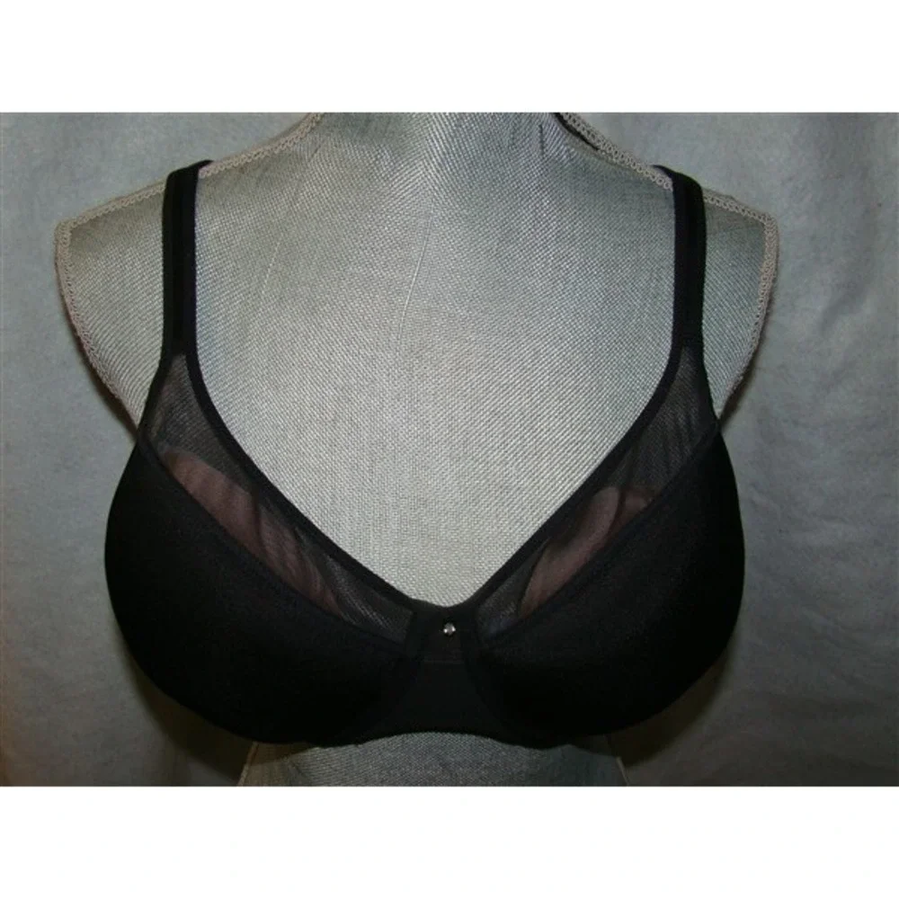 NWOT Bali 38D 1 Smooth U Light Convertible Full-Coverage Bra 3439 Black 109792
